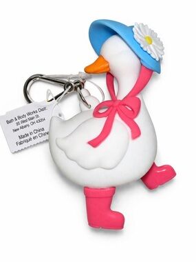 Bath & Body Works Daisy Duck PocketBac Holder Keychain Pink Boots Spring